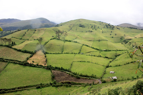 Rolling green hills in El Salvador's countryside where teachers can explore