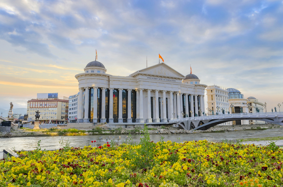teaching in macedonia includes views of historic buildings and architecture on the waterfront