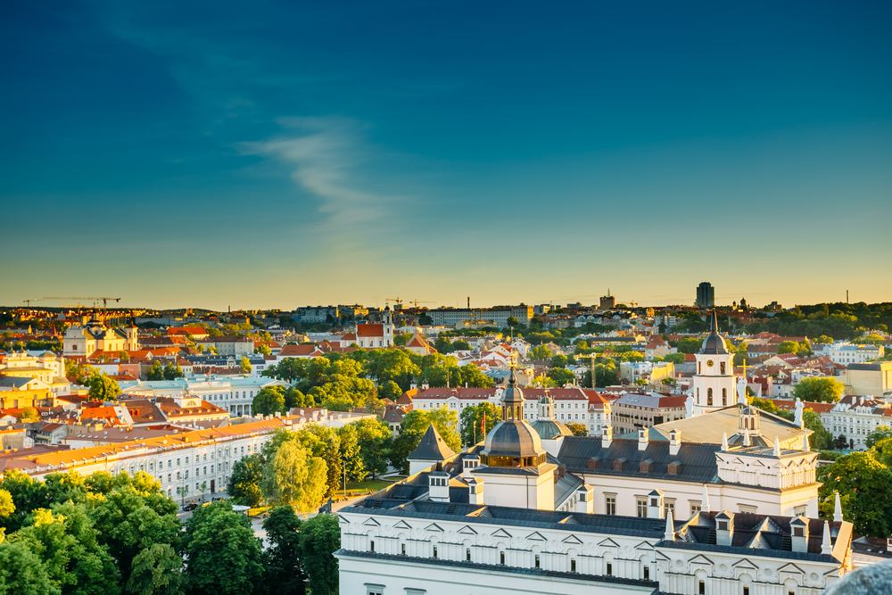 teaching in lithuania includes views of historic buildings and architecture