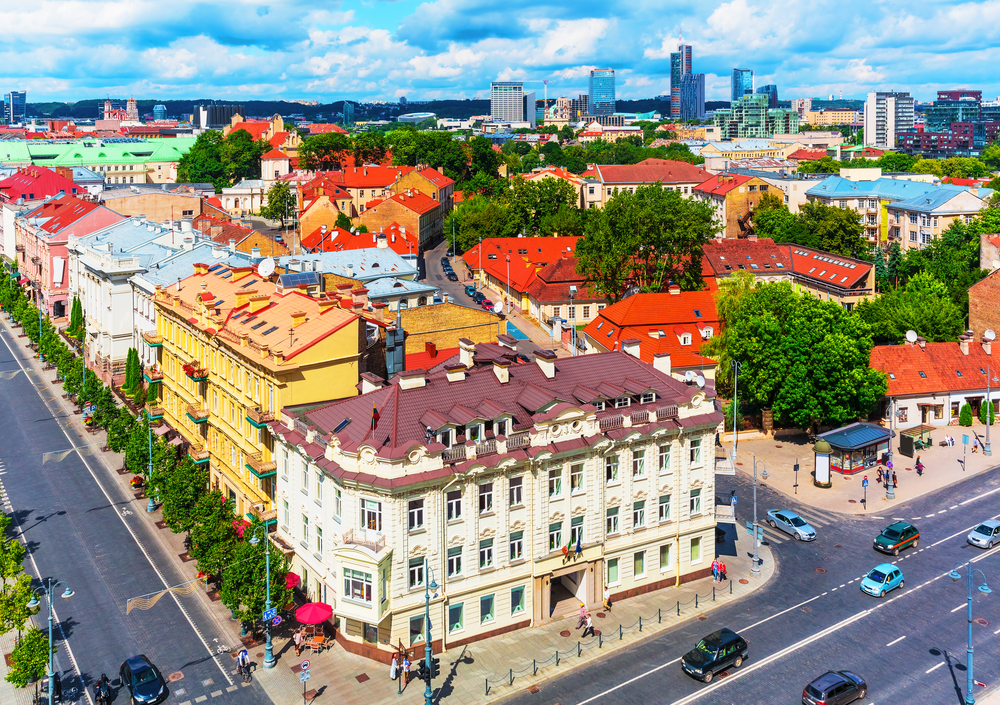 teaching in lithuania includes views of historic buildings and architecture