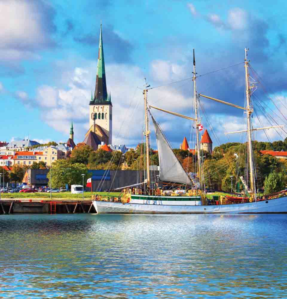 coastal waterfront sailboat in estonia