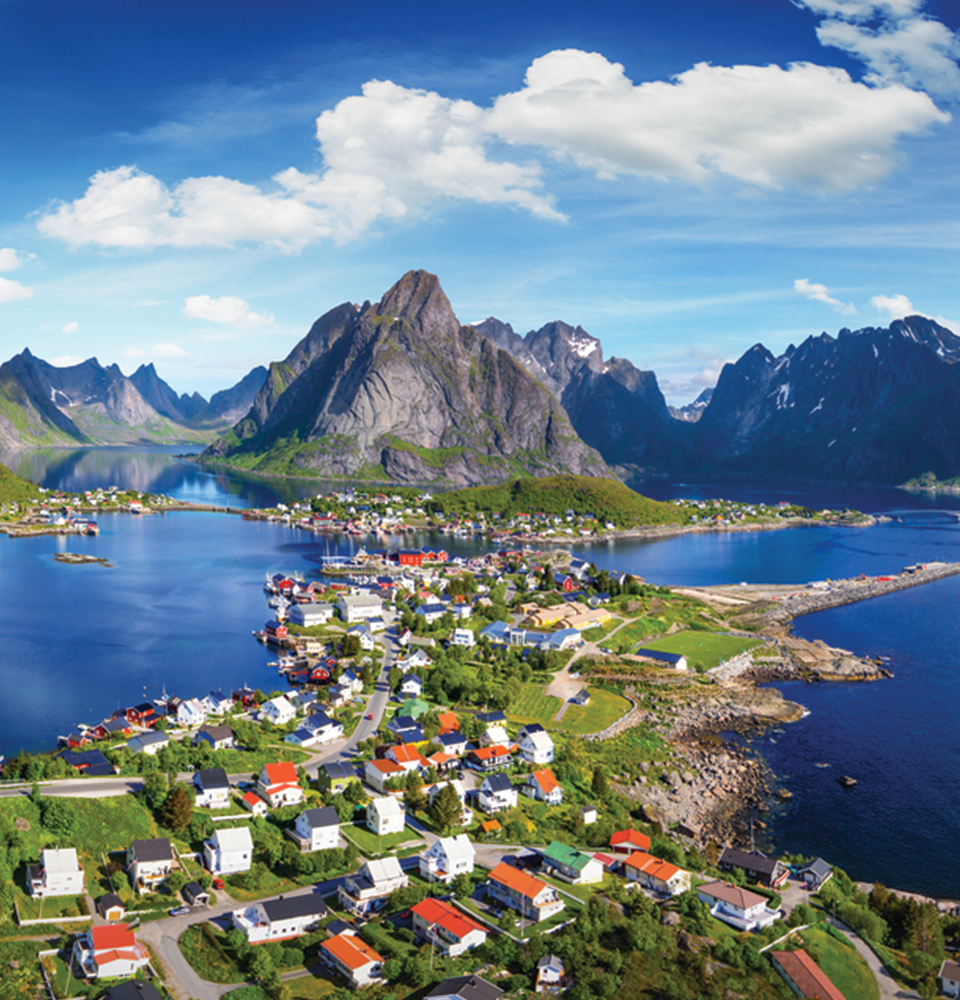 teaching in norway includes beautiful spring weather with green hills and mountain scapes