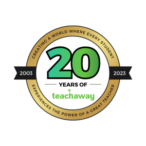 teach away 20th anniversary logo